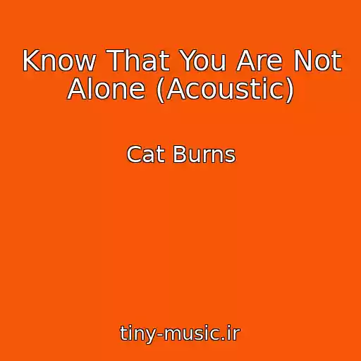 کاور آهنگ Know That You Are Not Alone (Acoustic) از Cat Burns