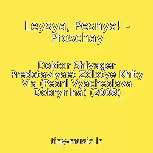 کاور آهنگ Leysya, Pesnya! - Proschay از Doktor Shlyager Predstavlyaet Zolotye Khity Via (Pesni Vyacheslava Dobrynina) (2008)