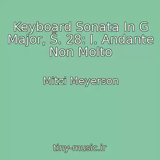 کاور آهنگ Keyboard Sonata In G Major, Š. 28: I. Andante Non Molto از Mitzi Meyerson