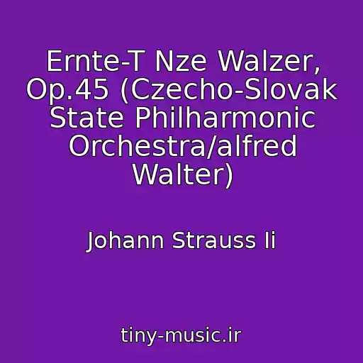 کاور آهنگ Ernte-T Nze Walzer, Op.45 (Czecho-Slovak State Philharmonic Orchestra/alfred Walter) از Johann Strauss Ii