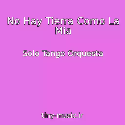 کاور آهنگ No Hay Tierra Como La Mia از Solo Tango Orquesta