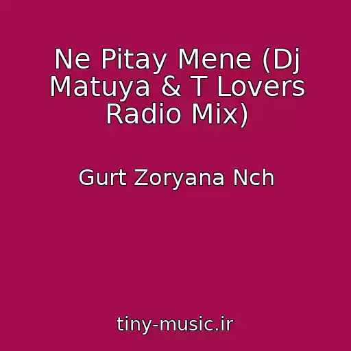 کاور آهنگ Ne Pitay Mene (Dj Matuya & T Lovers Radio Mix) از Gurt Zoryana Nch