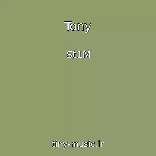 کاور آهنگ Tony از St1M