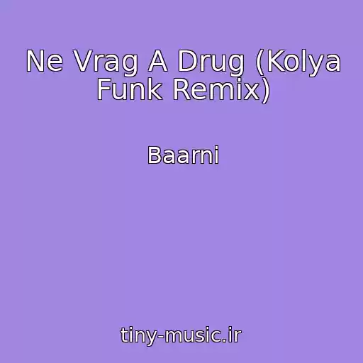 کاور آهنگ Ne Vrag A Drug (Kolya Funk Remix) از Baarni