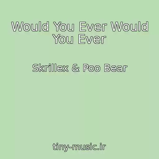 کاور آهنگ Would You Ever Would You Ever از Skrillex & Poo Bear