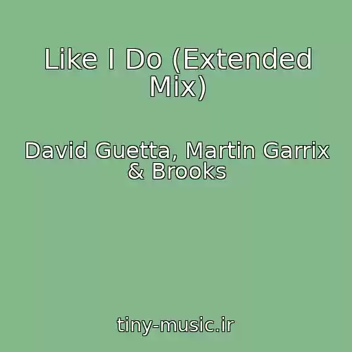 کاور آهنگ Like I Do (Extended Mix) از David Guetta, Martin Garrix & Brooks