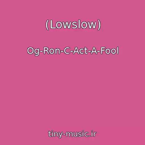 کاور آهنگ (Lowslow) از Og-Ron-C-Act-A-Fool