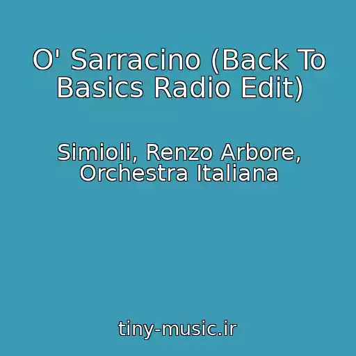 کاور آهنگ O' Sarracino (Back To Basics Radio Edit) از Simioli, Renzo Arbore, Orchestra Italiana