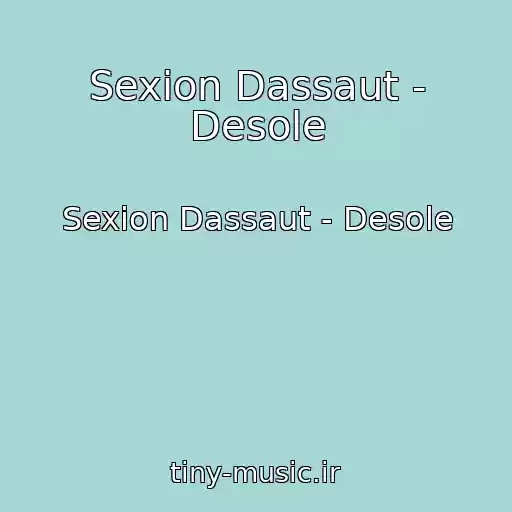 کاور آهنگ Sexion Dassaut - Desole از Sexion Dassaut - Desole