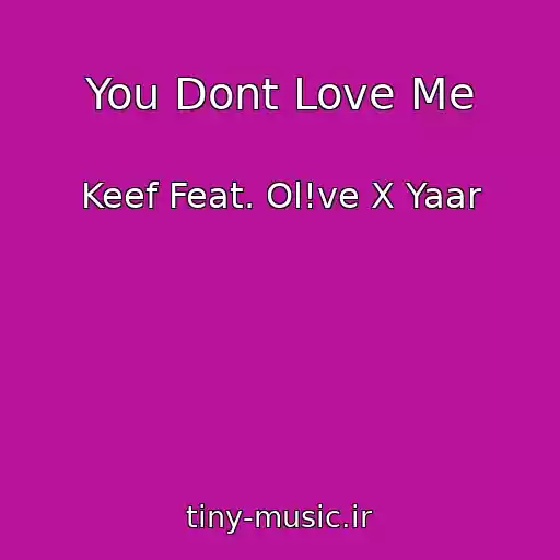 کاور آهنگ You Dont Love Me از Keef Feat. Ol!ve X Yaar