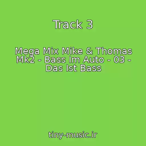 کاور آهنگ Track 3 از Mega Mix Mike & Thomas Mk2 - Bass Im Auto - 03 - Das Ist Bass
