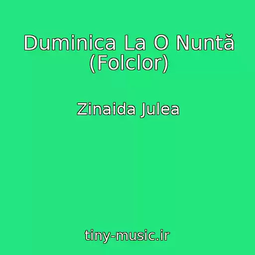 کاور آهنگ Duminica La O Nuntă (Folclor) از Zinaida Julea