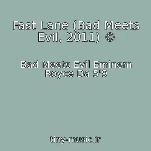 کاور آهنگ Fast Lane (Bad Meets Evil, 2011) © از Bad Meets Evil Eminem Royce Da 5'9