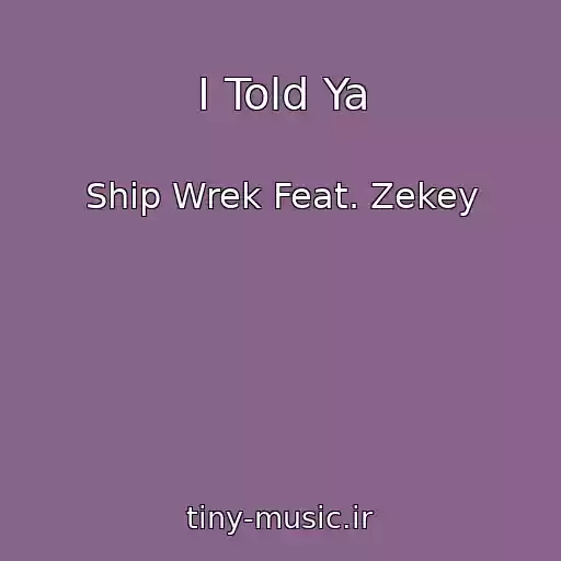 کاور آهنگ I Told Ya از Ship Wrek Feat. Zekey