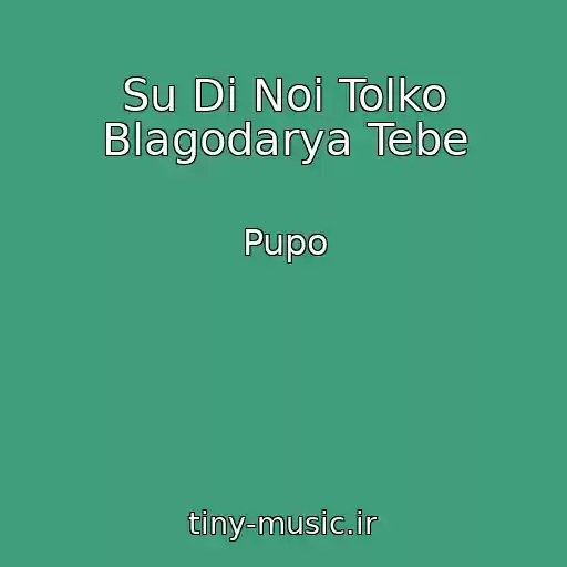 کاور آهنگ Su Di Noi Tolko Blagodarya Tebe از Pupo