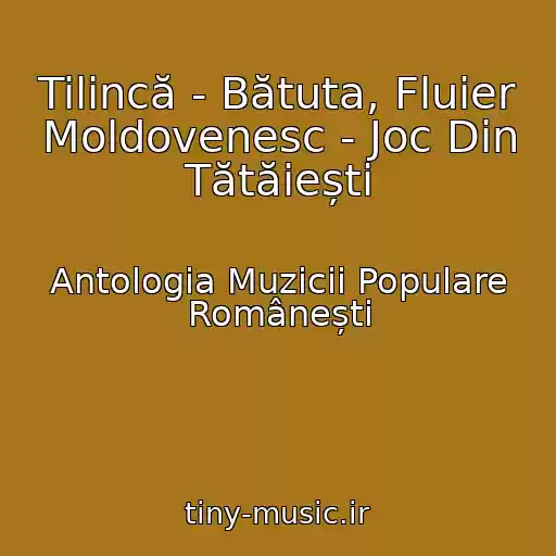 کاور آهنگ Tilincă - Bătuta, Fluier Moldovenesc - Joc Din Tătăiești از Antologia Muzicii Populare Românești