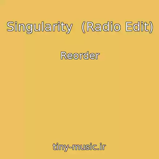 کاور آهنگ Singularity  (Radio Edit) از Reorder