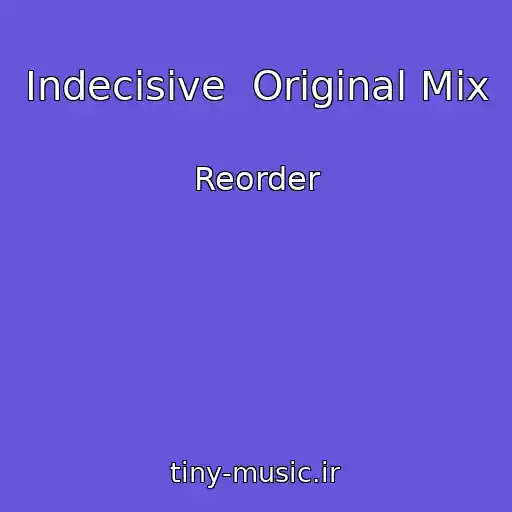 کاور آهنگ Indecisive  Original Mix از Reorder