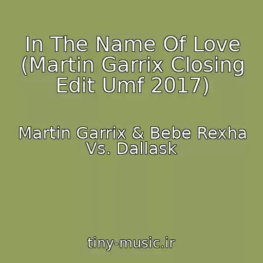 کاور آهنگ In The Name Of Love (Martin Garrix Closing Edit Umf 2017) از Martin Garrix & Bebe Rexha Vs. Dallask
