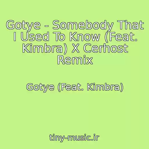 کاور آهنگ Gotye - Somebody That I Used To Know (Feat. Kimbra) X Cerhost Remix از Gotye (Feat. Kimbra)