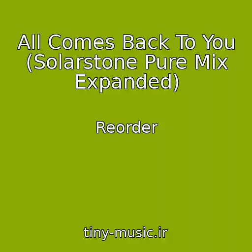 کاور آهنگ All Comes Back To You (Solarstone Pure Mix Expanded) از Reorder
