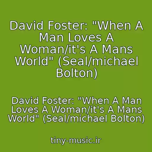 کاور آهنگ David Foster: "When A Man Loves A Woman/it's A Mans World" (Seal/michael Bolton) از David Foster: "When A Man Loves A Woman/it's A Mans World" (Seal/michael Bolton)