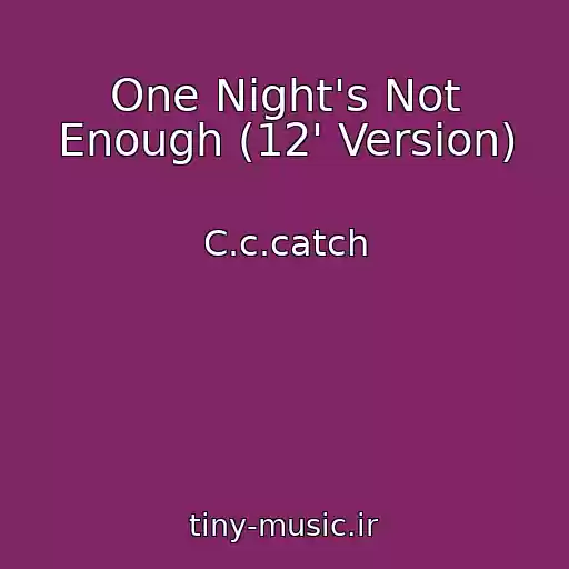 کاور آهنگ One Night's Not Enough (12' Version) از C.c.catch