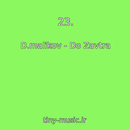 کاور آهنگ 23. از D.malikov - Do Zavtra