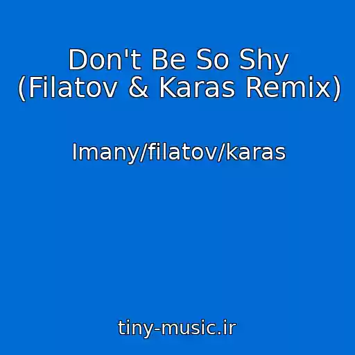 کاور آهنگ Don't Be So Shy (Filatov & Karas Remix) از Imany/filatov/karas