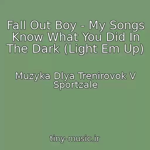 کاور آهنگ Fall Out Boy - My Songs Know What You Did In The Dark (Light Em Up) از Muzyka Dlya Trenirovok V Sportzale