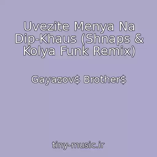 کاور آهنگ Uvezite Menya Na Dip-Khaus (Shnaps & Kolya Funk Remix) از Gayazov$ Brother$