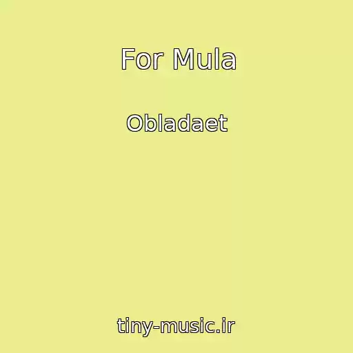 کاور آهنگ For Mula از Obladaet