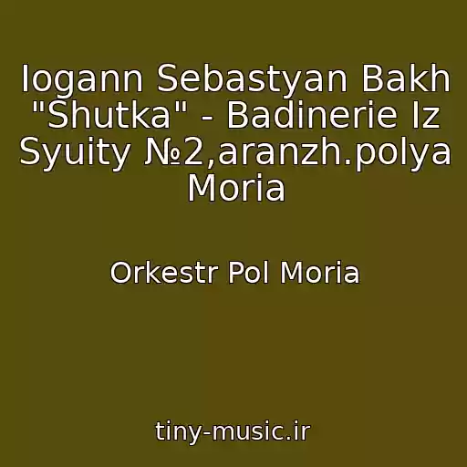کاور آهنگ Iogann Sebastyan Bakh "Shutka" - Badinerie Iz Syuity №2,aranzh.polya Moria از Orkestr Pol Moria