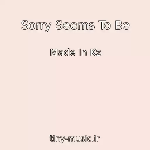 کاور آهنگ Sorry Seems To Be از Made In Kz