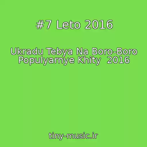 کاور آهنگ #7 Leto 2016 از Ukradu Tebya Na Boro-Boro Populyarnye Khity  2016