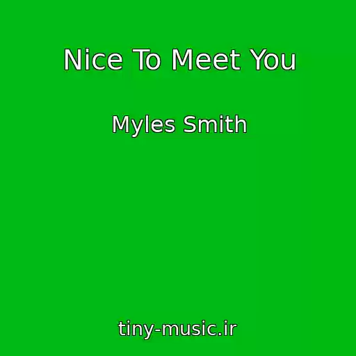 کاور آهنگ Nice To Meet You از Myles Smith