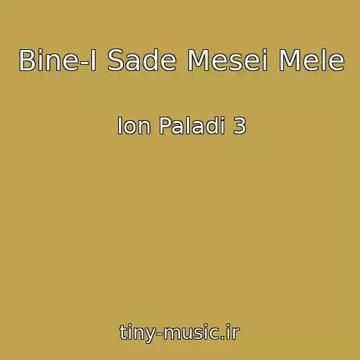 کاور آهنگ Bine-I Sade Mesei Mele از Ion Paladi 3