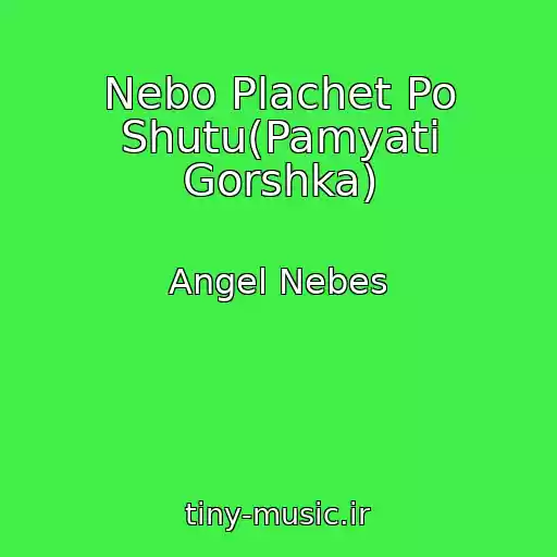 کاور آهنگ Nebo Plachet Po Shutu(Pamyati Gorshka) از Angel Nebes