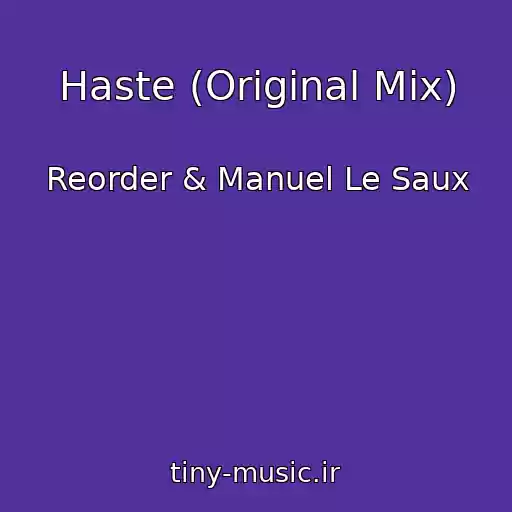 کاور آهنگ Haste (Original Mix) از Reorder & Manuel Le Saux