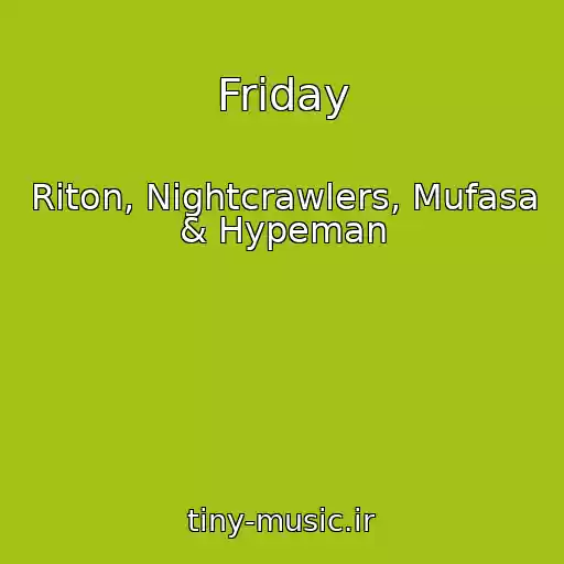 کاور آهنگ Friday از Riton, Nightcrawlers, Mufasa & Hypeman