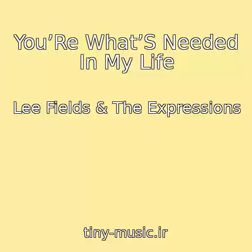 کاور آهنگ You’Re What’S Needed In My Life از Lee Fields & The Expressions