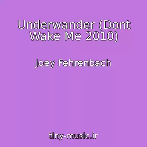 کاور آهنگ Underwander (Dont Wake Me 2010) از Joey Fehrenbach