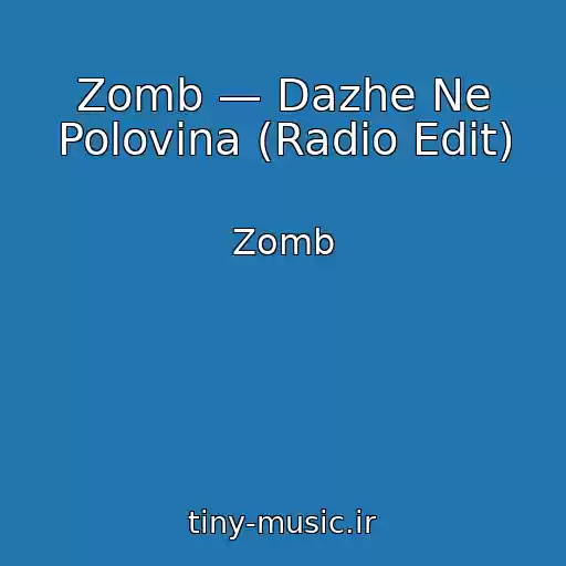 کاور آهنگ Zomb — Dazhe Ne Polovina (Radio Edit) از Zomb