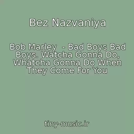 کاور آهنگ Bez Nazvaniya از Bob Marley  - Bad Boys Bad Boys. Watcha Gonna Do, Whatcha Gonna Do When They Come For You