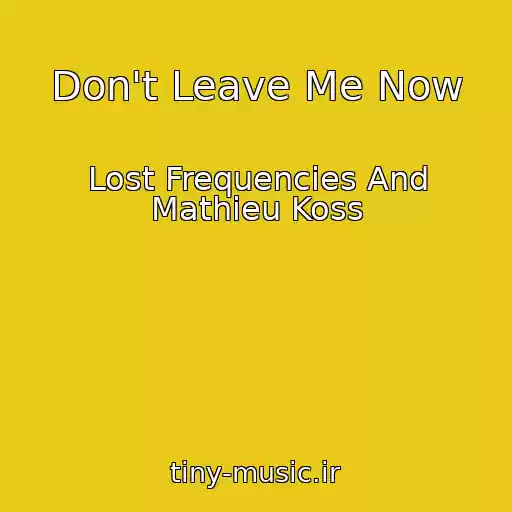 کاور آهنگ Don't Leave Me Now از Lost Frequencies And Mathieu Koss