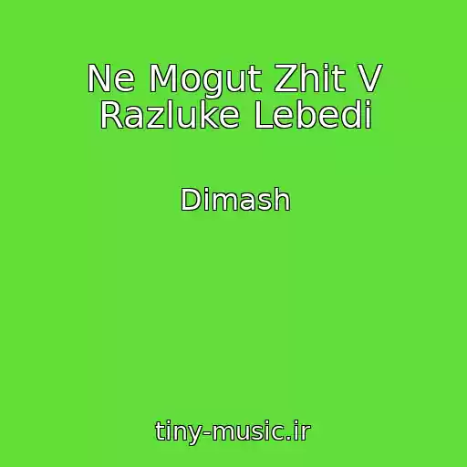 کاور آهنگ Ne Mogut Zhit V Razluke Lebedi از Dimash