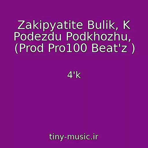 کاور آهنگ Zakipyatite Bulik, K Podezdu Podkhozhu,  (Prod Pro100 Beat'z ) از 4'k