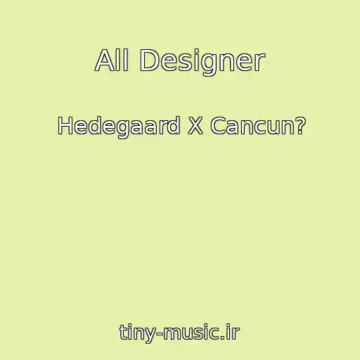 کاور آهنگ All Designer از Hedegaard X Cancun?