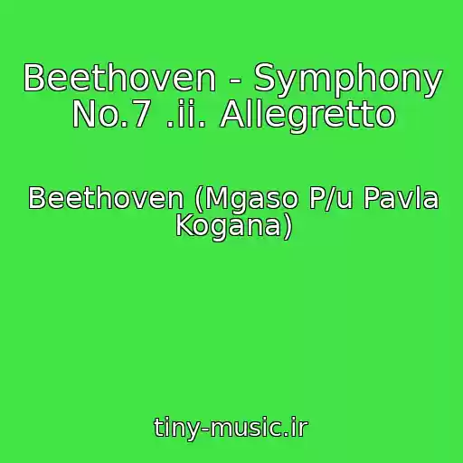 کاور آهنگ Beethoven - Symphony No.7 .ii. Allegretto از Beethoven (Mgaso P/u Pavla Kogana)