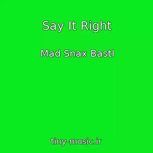 کاور آهنگ Say It Right از Mad Snax Bastl